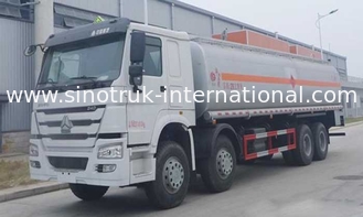Edible Oil Transport Vehicle Oil Tank Truck , Mobile Gas Station Fuel Oil Trucks 25-30CBM
