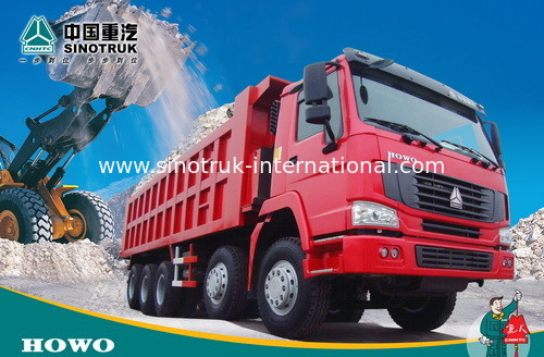 SINOTRUK HOWO टिपर डंप ट्रक 371 एचपी 8 एक्स 4 एलएचडी 31 टन 20-30 सीबीएम ज़ेड 3317 एन 3567W