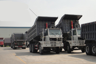 उच्च कठोरता कार्गो बॉडी एलएचडी 6X4 10 व्हील डंप ट्रक 70 टोंस क्षमता के साथ