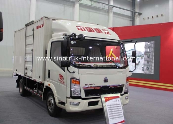 Low Noise Light Duty Delivery Box Truck LHD 4X2 116HP ZZ1087D3614C180
