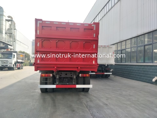 लाल HOWO SINOTRUK डंप ट्रक 10 - 25 क्यूबिक मीटर लोड 25 - 40t ZZ3257N3847A