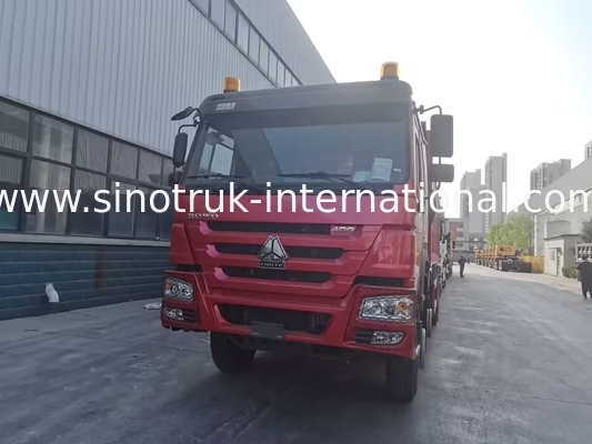 लाल SINOTRUK HOWO 8X4 डंप ट्रक 400hp 12 पहिए