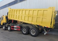 सिनोट्रुक होवो टिपर डंप ट्रक 400एचपी 8 × 4 50-60 टन Lhd 12 पहियों बड़ी ट्रे