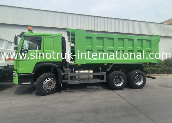 सिनोट्रुक होवो टिपर डंप ट्रक वीचाई 400एचपी 6 × 4 Lhd ग्रीन मिडिल लिफ्टिंग