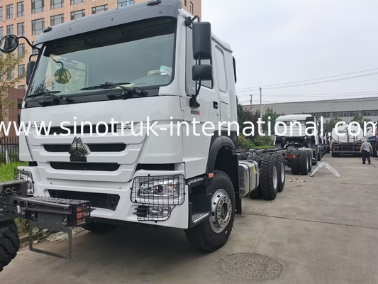 SINOTRUK HOWO ड्रॉपसाइड कार्गो वाणिज्यिक वाहन ट्रक चेसिस LHD 6X4 400HP
