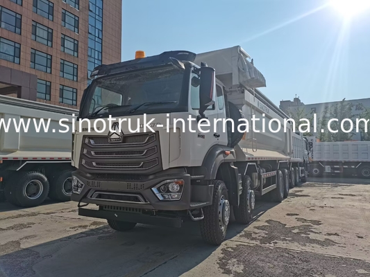 सिनोट्रुक होहान न्यू HOWO 8X4 डंप ट्रक 380hp 12 पहिया सफेद H77L ZZ3317V386JB1R यू प्रकार