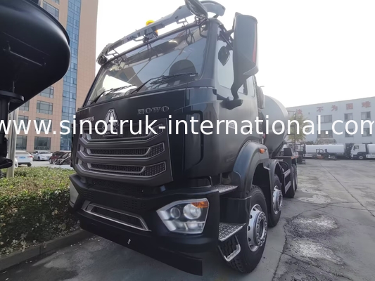नया HOWO HOHAN SINOTRUK कंक्रीट मिक्सर ट्रक काला 10CBM 380HP 8X4 आरएचडी