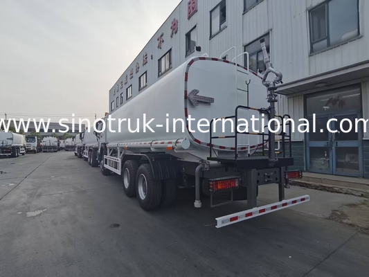 Sinotruk HOWO सफेद RHD 6x4 पानी टैंक ट्रक ZZ1257V4347B1 उच्च दबाव फ्लश समारोह के साथ