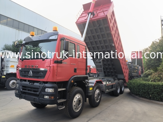 8 × 4 Lhd 12 पहिया Sinotruk Tipper 400Hp यूरो 2