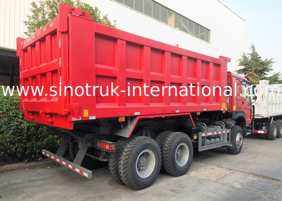 सिनोट्रुक होवो टिपर डंप ट्रक 6 × 4 Lhd 10 पहिया भूत चेहरा बम्पर खनन टायर