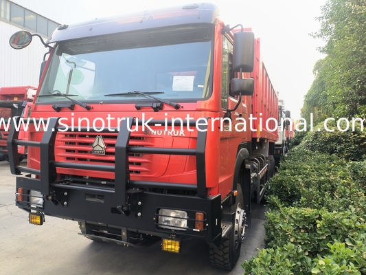 सिनोट्रुक होवो टिपर डंप ट्रक 6 × 4 Lhd 10 पहिया भूत चेहरा बम्पर खनन टायर