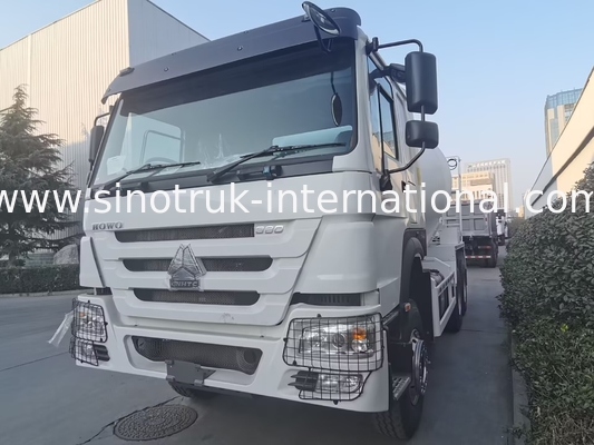 सिनोट्रुक होवो कंक्रीट मिक्सर ट्रक 380HP 6-10CBM 6 X 4 यूरो 2 मिक्सिंग प्लांट आरएचडी