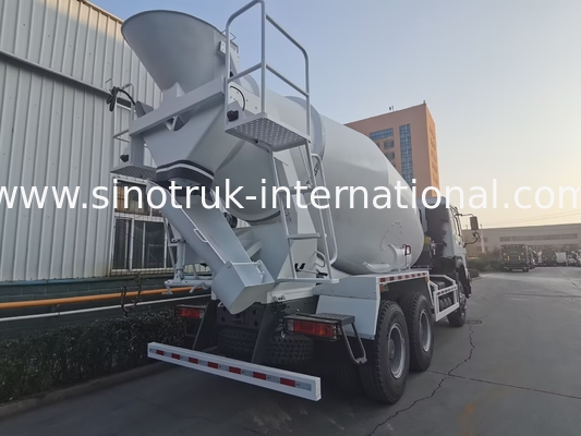 सिनोट्रुक होवो कंक्रीट मिक्सर ट्रक 380HP 6-10CBM 6 X 4 यूरो 2 मिक्सिंग प्लांट आरएचडी