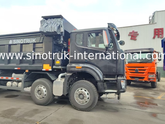 HOWO NX 380HP आरएचडी ब्लैक टिपर डंप ट्रक