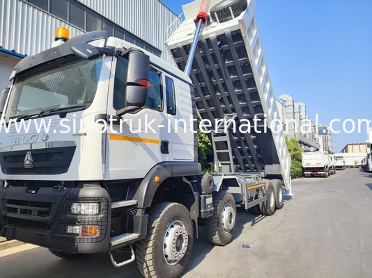 26.91CBM शक्तिशाली HOWO TX 8x4 टिमपर डंप ट्रक 12.00R20 पहिया के साथ