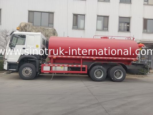 हाई प्रेशर फ्लश फंक्शन 6×4 के साथ HOWO SINOTRUK वाटर टैंक ट्रक 380HP