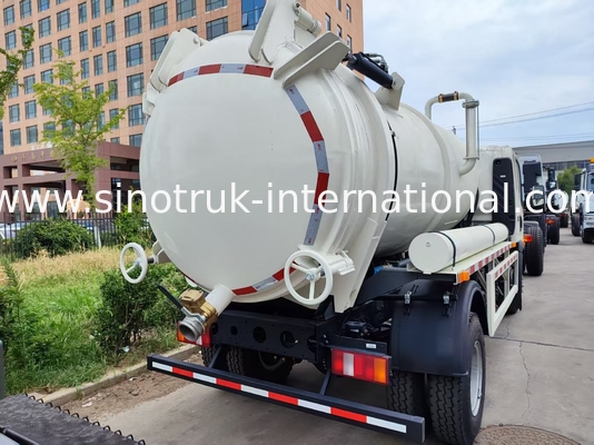 4x2 लाइट-ड्यूटी सीवेज ट्रक 6CBM क्षमता 160HP 8.00R20 स्टील टायर