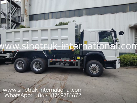 HOWO 371HP 6×4 बाएं हाथ का ड्राइव मिड-राइज डंप ट्रक