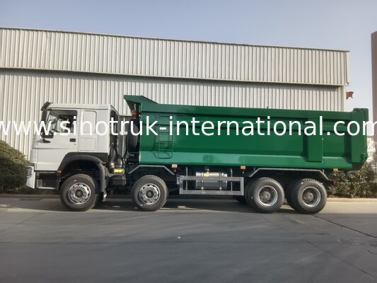 सिनोट्रक HOWO टिपर डंप ट्रक जिसमें 400HP इंजन, LHD 8X4 ड्राइव टाइप और 31 टन लोडिंग क्षमता है