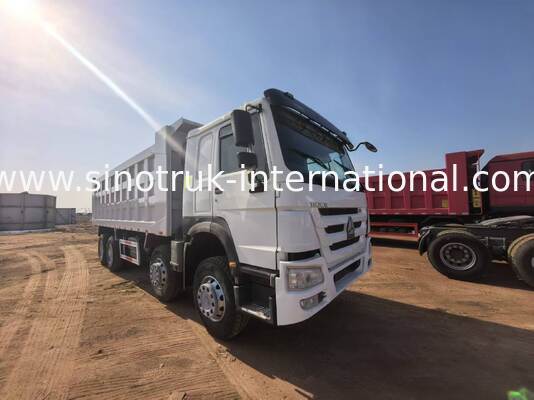 टिपर डंप ट्रक 40-50 टन लोड क्षमता वाला भारी भार-मोटर, 375 हॉर्सपावर डीजल इंजन और 7300 मिमी कार्गो बॉक्स लंबाई