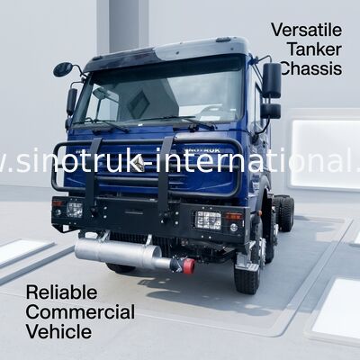 SINOTRUK HOWO तेल टैंक ट्रक चेसिस 400HP 8X4 LHD 50 टन 40CBM