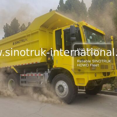 430HP इंजन 6x4 ड्राइव मॉडल और 16mm बॉटम थिकनेस कार्गो बॉक्स के साथ सिनोट्रुक माइनिंग डंप ट्रक