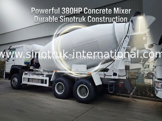सिनोट्रुक होवो कंक्रीट मिक्सर ट्रक 10CBM 6 X 4 यूरो 2 380 एचपी निर्माण