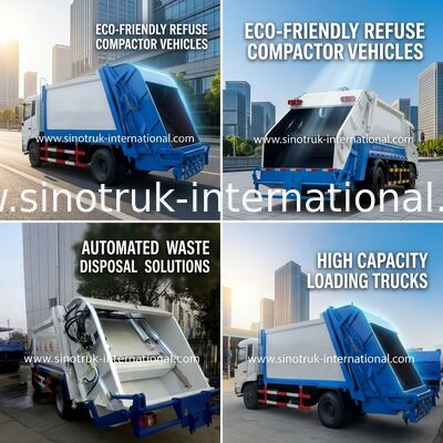 SINOTRUK HOWO संकुचित कचरा संग्रह ट्रक 5-6 सीबीएम एलएचडी 4X2 ZZ1087D3415C180