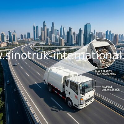 LHD 4X2 SINOTRUK HOWO कंप्रेस्ड कॉम्पेक्टर कचरा संग्रह ट्रक 5 - 6m3