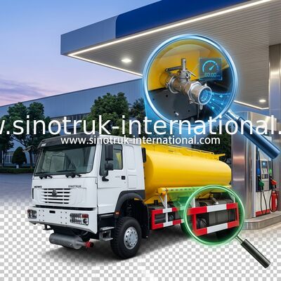 SINOTRUK HOWO 25CBM तेल टैंक ट्रक 10 पहिया 400 एचपी 6 × 6 बहु कक्ष