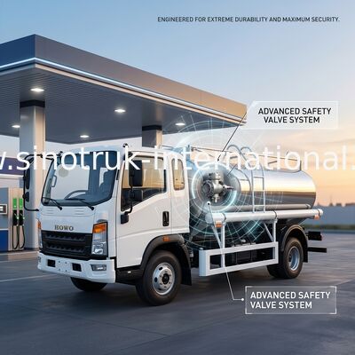 SINOTRUK HOWO 4X2 परिवहन तेल टैंक ट्रक SINOTRUK HOWO 5-6CBM