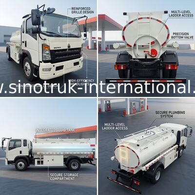 HOWO 4×2 लाइट ट्रक 5-6CBM LHD 160HP