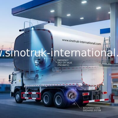 SINOTRUK HOWO 6X4 25CBM ऑयल टैंक ट्रक 10 व्हील्स 400Hp व्हाइट