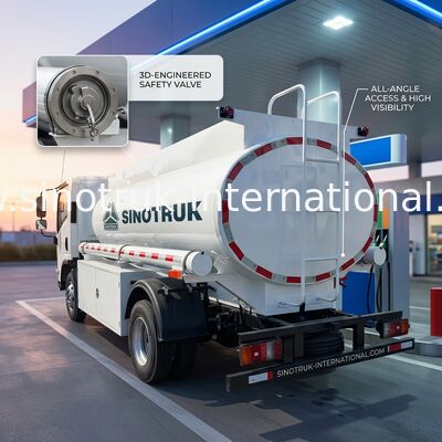 SINOTRUK HOWO 4X2 परिवहन तेल टैंक ट्रक SINOTRUK HOWO 5-6CBM