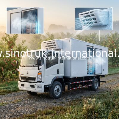 10 टन रेफ्रिजेरेटेड ट्रक 140HP RHD सब्जियां / फल ढोना