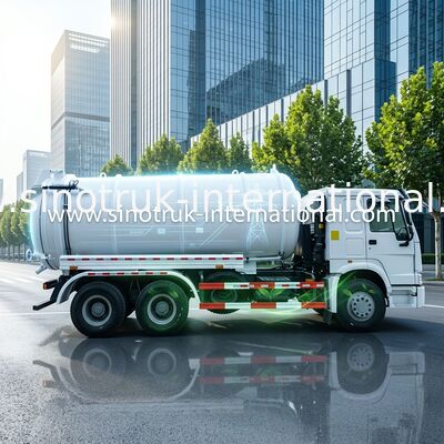 Large Capacity Heavy Duty Vacuum Sewage Truck 6X4 Euro2 290HP , ISO