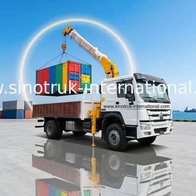 Telescopic Boom Truck Mounted Crane / 12 Tons Cargo Mounting Crane ZZ1257M4341W