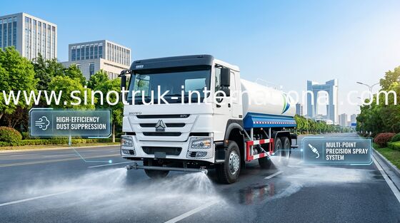SINITRUK वाटर टैंक ट्रक 6x4 LHD 371HP 18CBM सफ़ेद बड़ी क्षमता