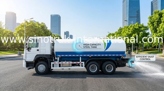 SINOTRUK HOWO छिड़काव पानी टैंक ट्रक 10-25CBM 6 X 4 यूरो 2 400HP