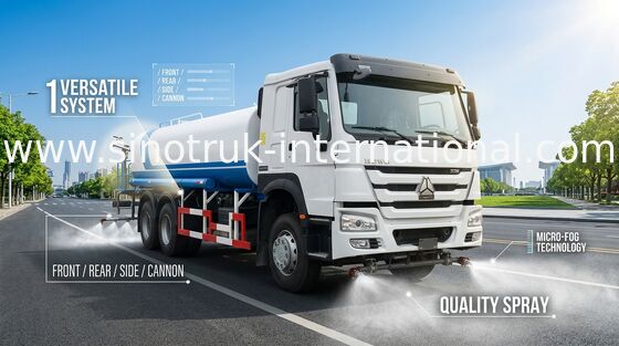Water Sprinkling Tank Truck SINOTRUK HOWO LHD 6X4 18CBM For Pesticide Spraying