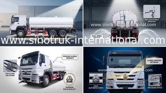 Sinotruk HOWO व्हाइट LHD 6x4 छिड़काव ट्रक ZZ1257V4347B1