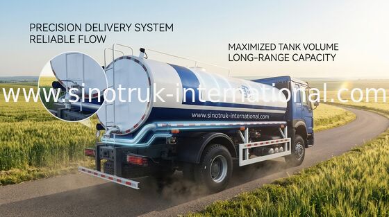 HOWO SINOTRUK पानी टैंक ट्रक 300HP टैंक परिवहन