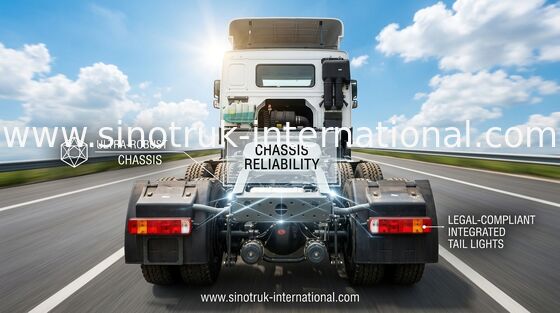 यूरो 2 HW76 केबिन 60 टन SINOTRUK ट्रैक्टर ट्रक