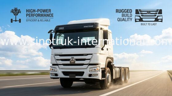 HOWO 6X4 ट्रेक्टर ट्रक RHD 10 व्हील्स 371 HP ZZ4257S3241W