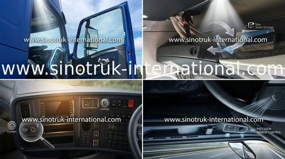 एयर कंडीशनर के साथ SINOTRUK HOWO सेमी ट्रक ट्रैक्टर ZZ4257N3247N1B हेड