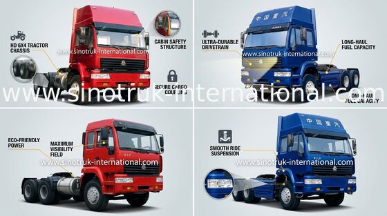 ट्रैक्टर ट्रक SINOTRUK गोल्डन प्रिंस एलएचडी 6X4 यूरो 2 290 एचपी जेड 424251 एम 3241
