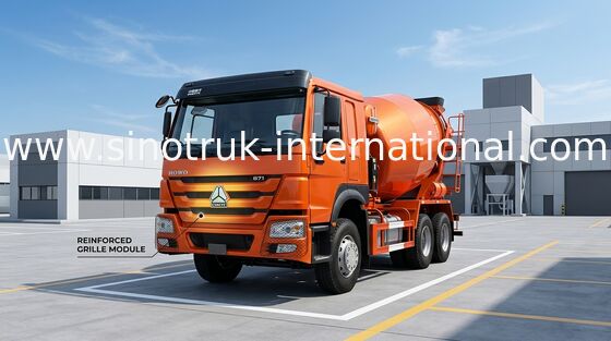 102km/H SINOTRUK HOWO कंक्रीट मिक्सर ट्रक 371HP 10CBM LHD 6x4