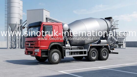 कंक्रीट परिवहन के लिए SINOTRUK HOWO कंक्रीट मिक्सर ट्रक 10 CBM