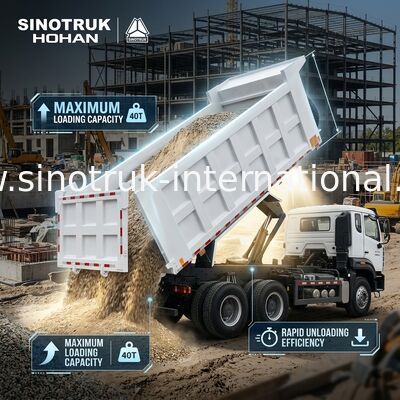 SINOTRUK HOWO 400 HP टिमपर डंप ट्रक निर्माण के लिए N7 सैन्य बम्पर चेतावनी प्रकाश