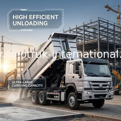 टिपर ट्रक SINOTRUK HOWO 400HP 12 पहियों LHD 40Tons 30CBM ZZ3317V3567B1